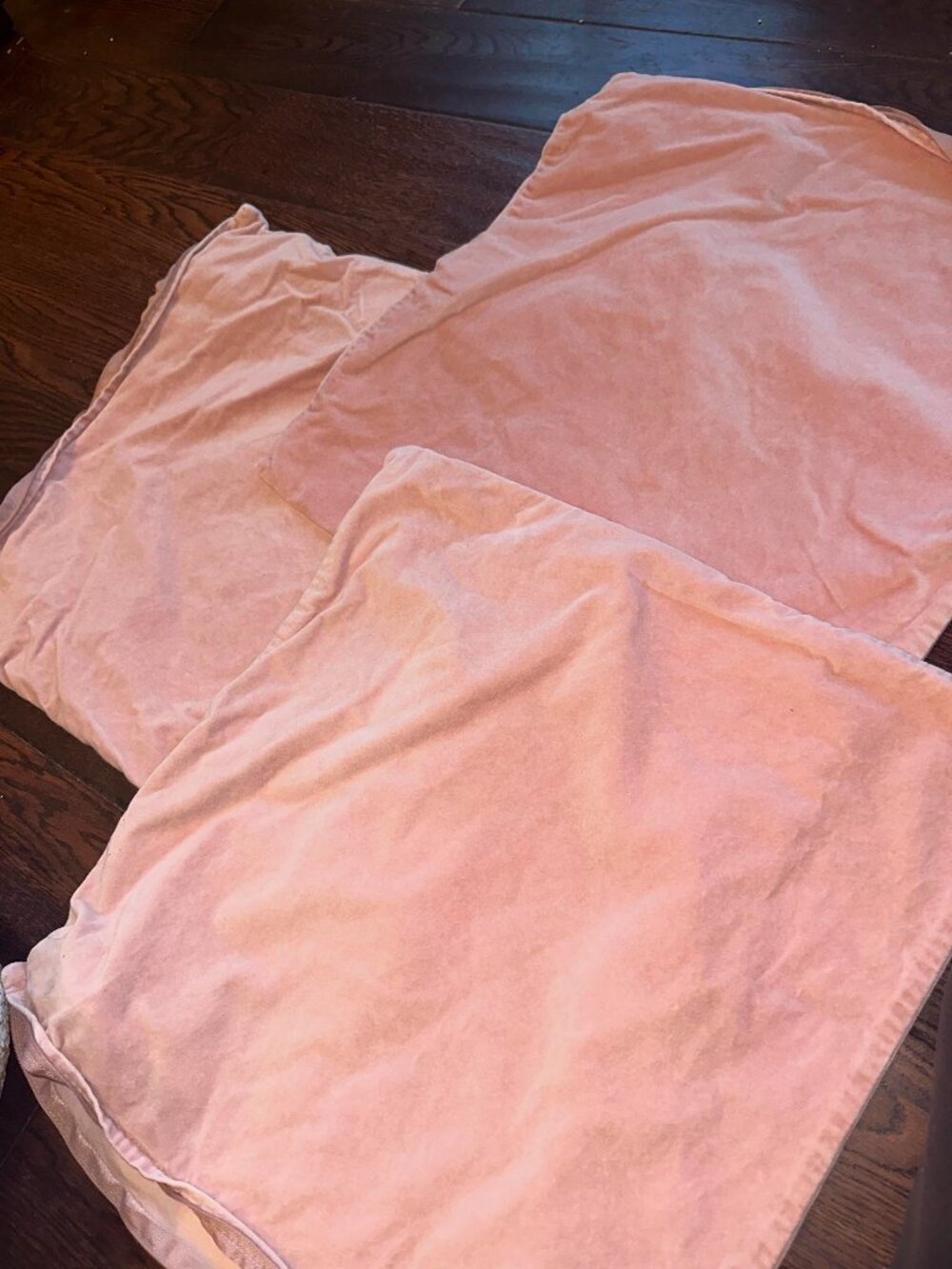 IKEA Sanela Pink Velvet Cushion Covers Square Throw Pillow Case Set of 3
